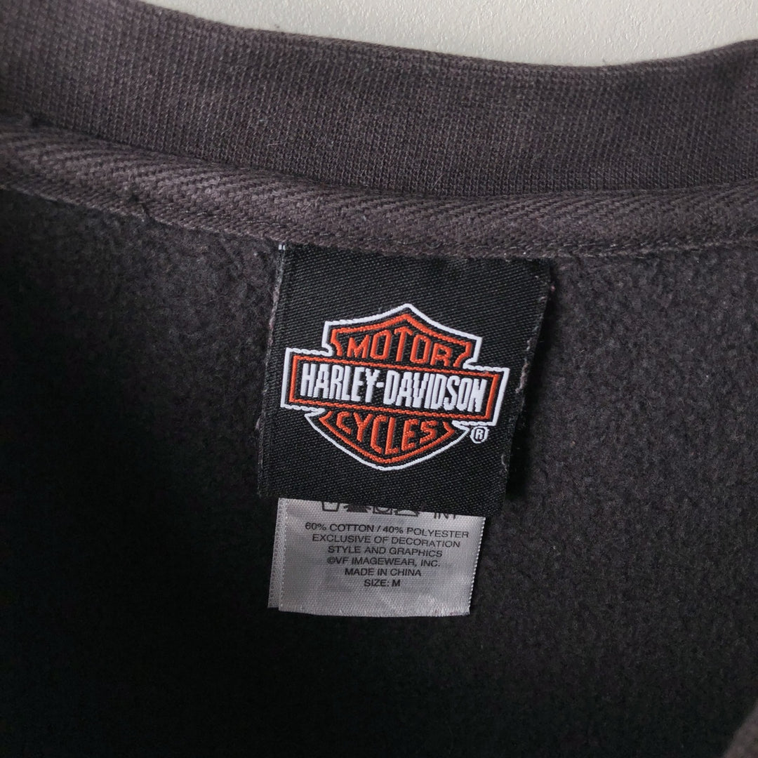 Harley-Davidson Advertising Sweatshirt, Men's Size Medium cotton brown type Vintage Second Hand