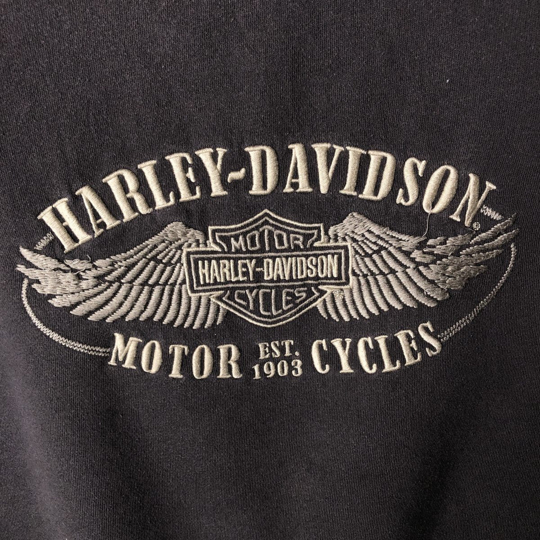 Harley-Davidson Advertising Sweatshirt, Men's Size Medium cotton brown type Vintage Second Hand