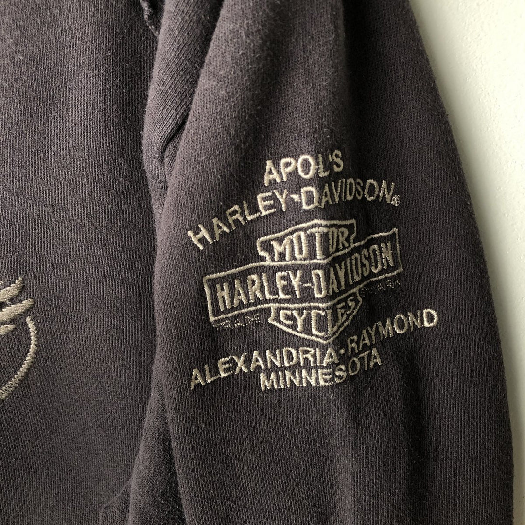 Harley-Davidson Advertising Sweatshirt, Men's Size Medium cotton brown type Vintage Second Hand