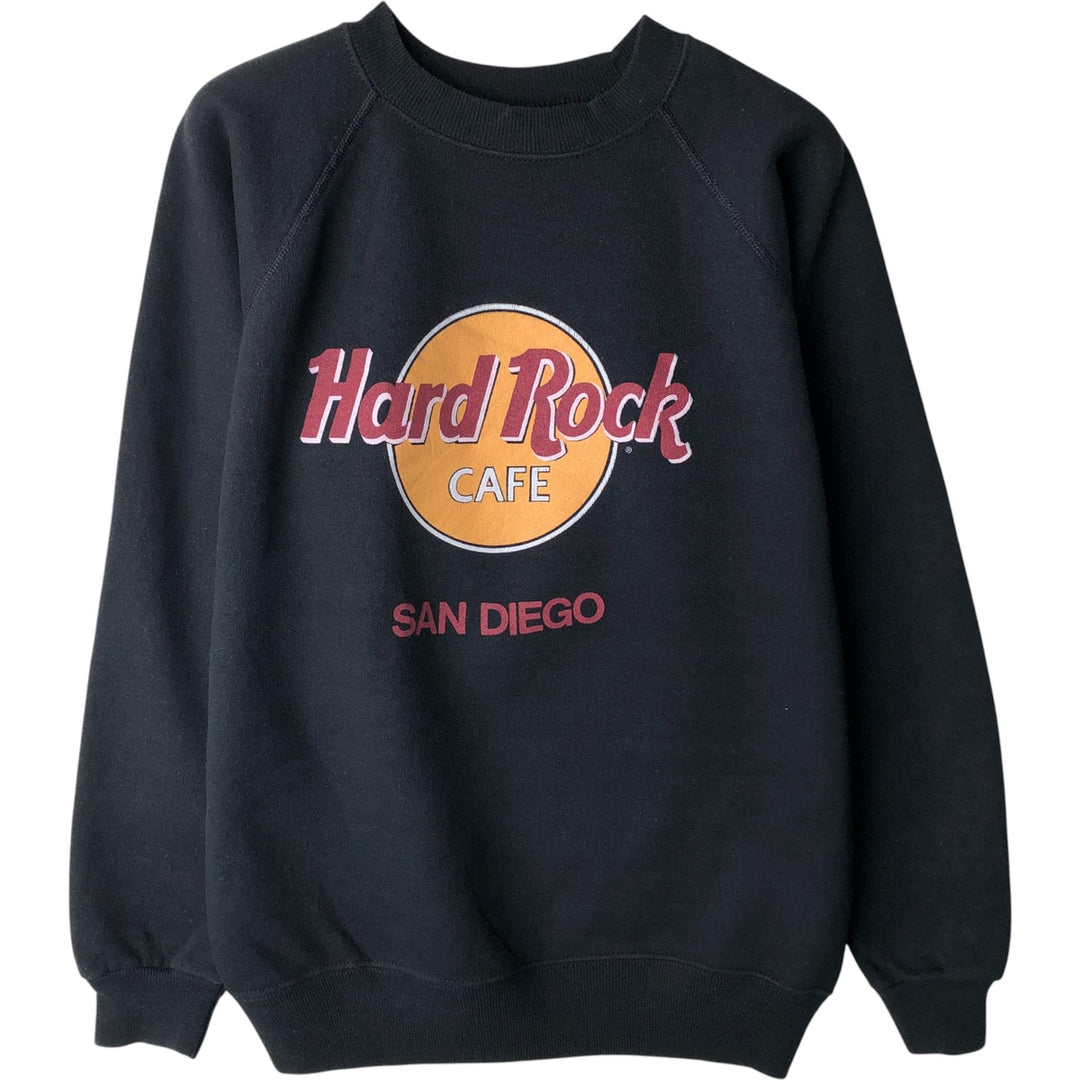 1980'S Hanes Blue Tag Hard Rock Cafe Advertising Sweatshirt, Made in USA, Men's Size Medium cotton black type Vintage Second Hand