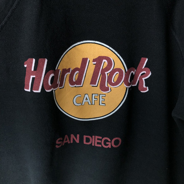 1980'S Hanes Blue Tag Hard Rock Cafe Advertising Sweatshirt, Made in USA, Men's Size Medium cotton black type Vintage Second Hand