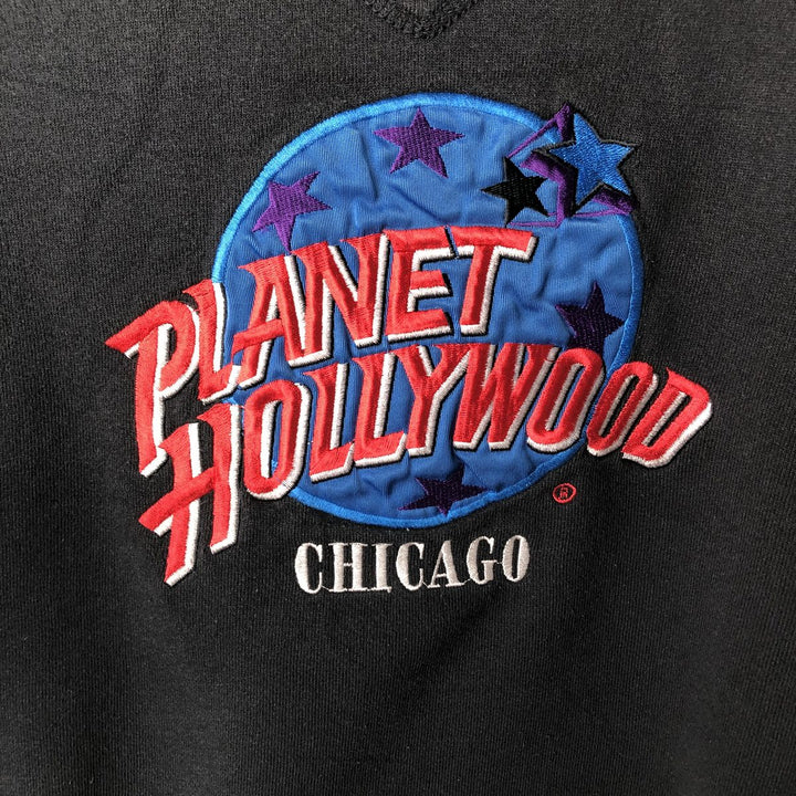 90'S Planet Hollywood Advertising Sweatshirt, Made in USA, Men's XL, Vintage cotton black type Vintage Second Hand