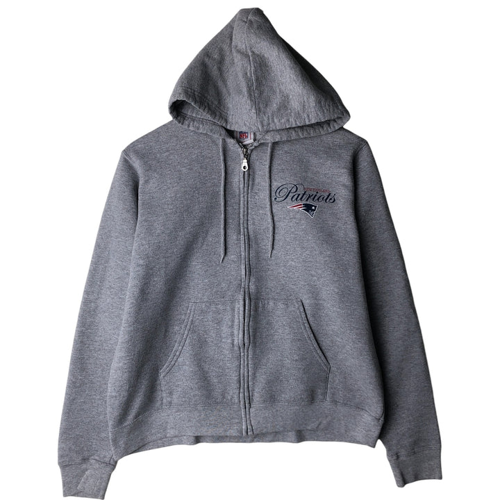 2000'S NFL New England Patriots Full-Zip Hoodie, Women's, Size XL cotton gray type Vintage Second Hand