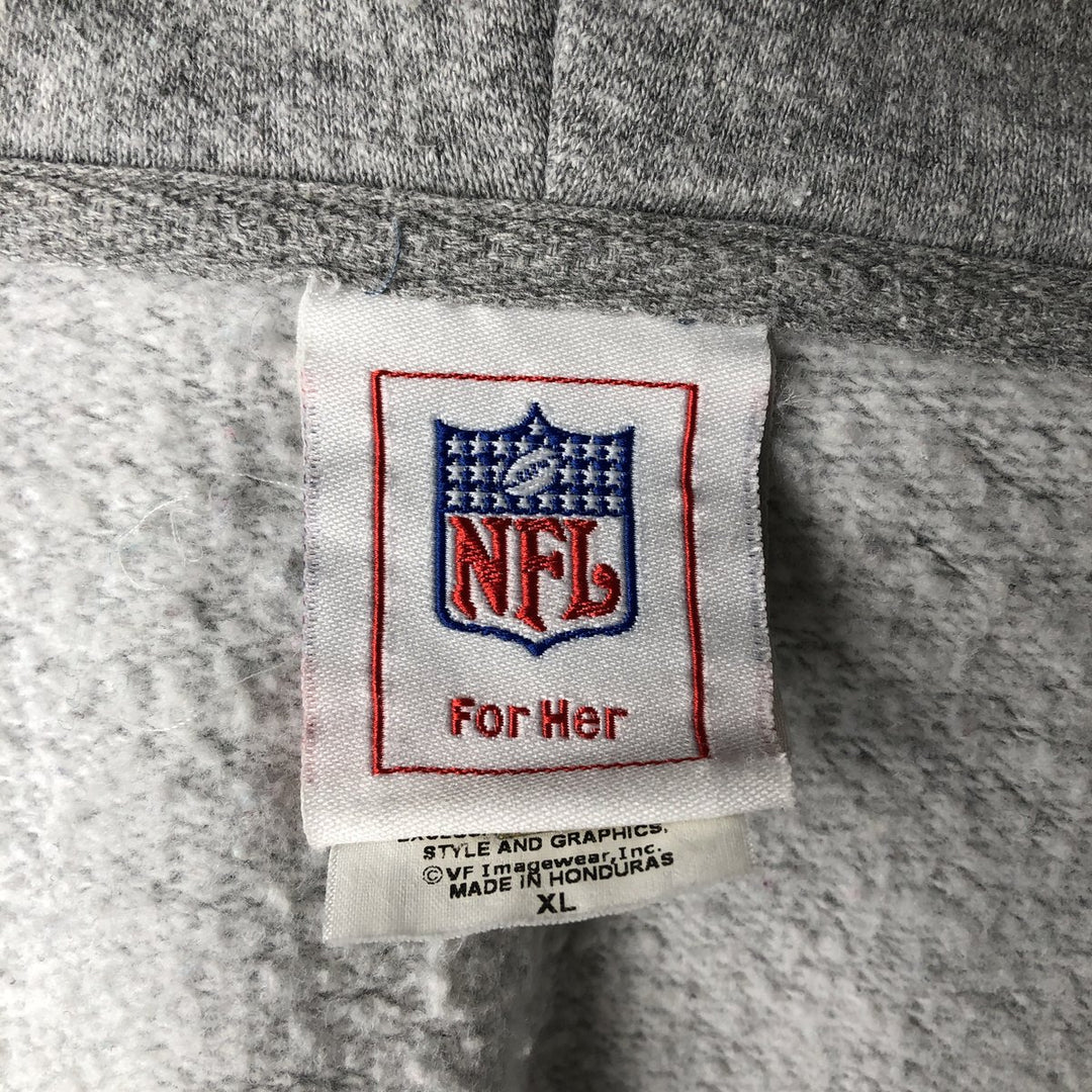 2000'S NFL New England Patriots Full-Zip Hoodie, Women's, Size XL cotton gray type Vintage Second Hand