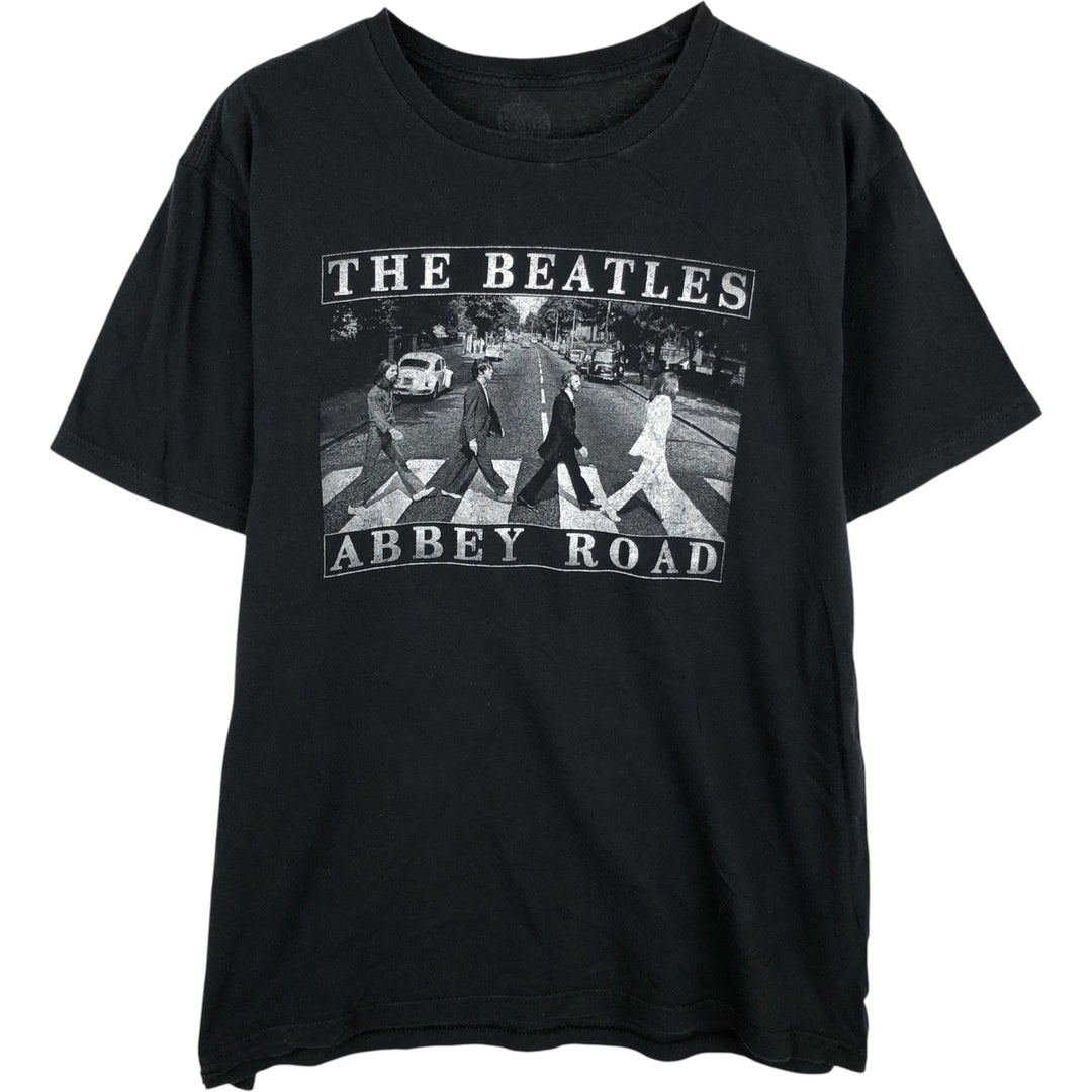 THE BEATLES Band T-shirt, Band T, Men's XL size cotton black type Vintage Second Hand