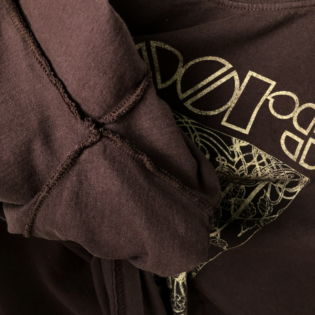 The Doors band t-shirt, men's size L (approx.) cotton brown type Vintage Second Hand