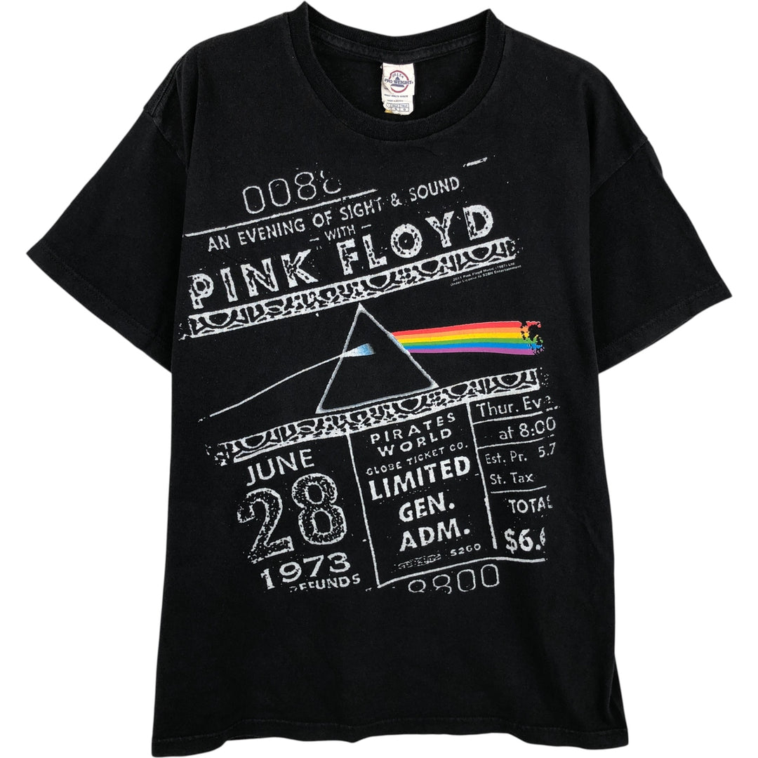DELTA PINK FLOYD Pink Floyd band T-shirt, men's size L cotton black type Vintage Second Hand