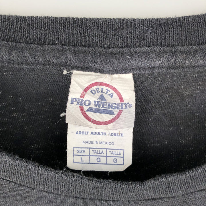 DELTA PINK FLOYD Pink Floyd band T-shirt, men's size L cotton black type Vintage Second Hand