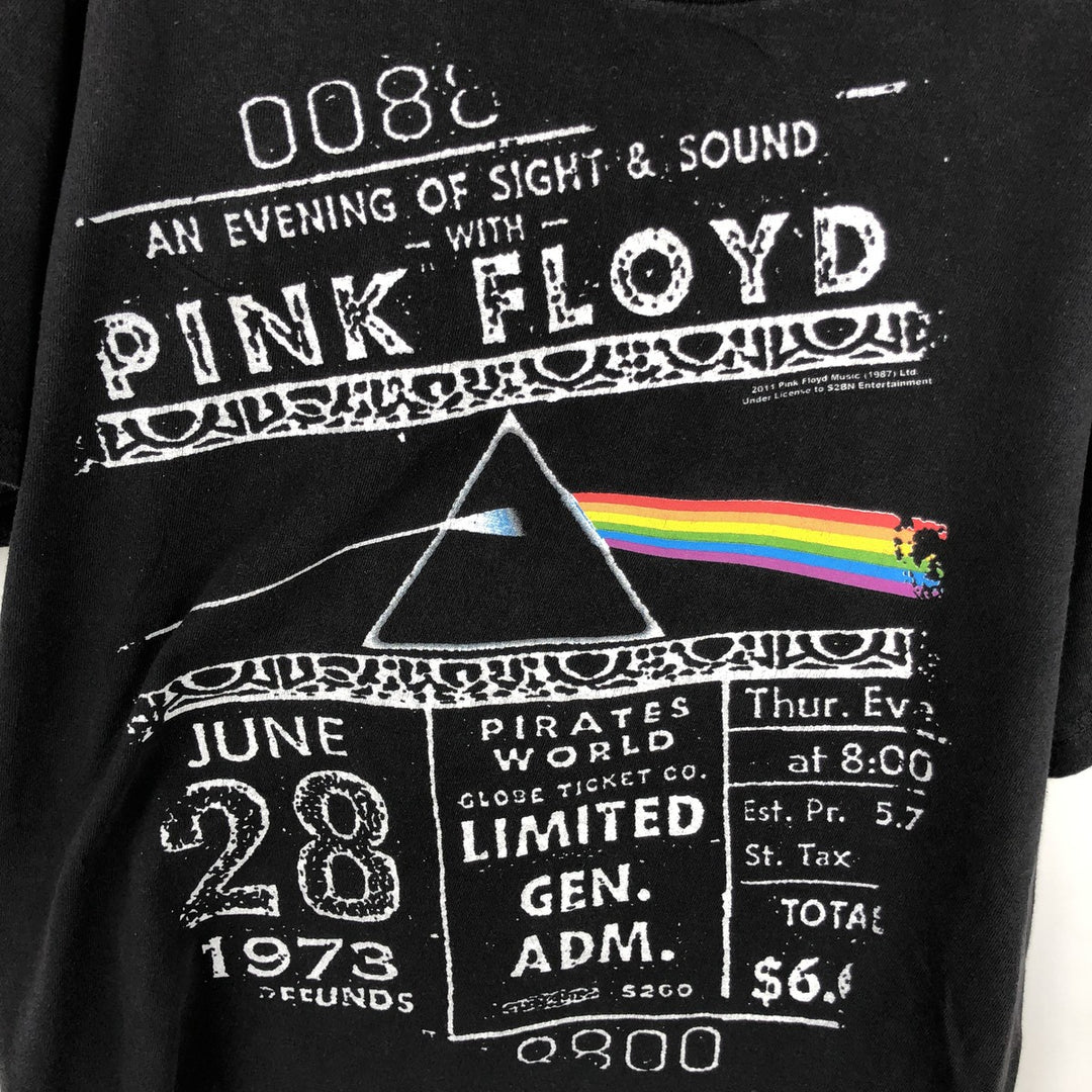 DELTA PINK FLOYD Pink Floyd band T-shirt, men's size L cotton black type Vintage Second Hand