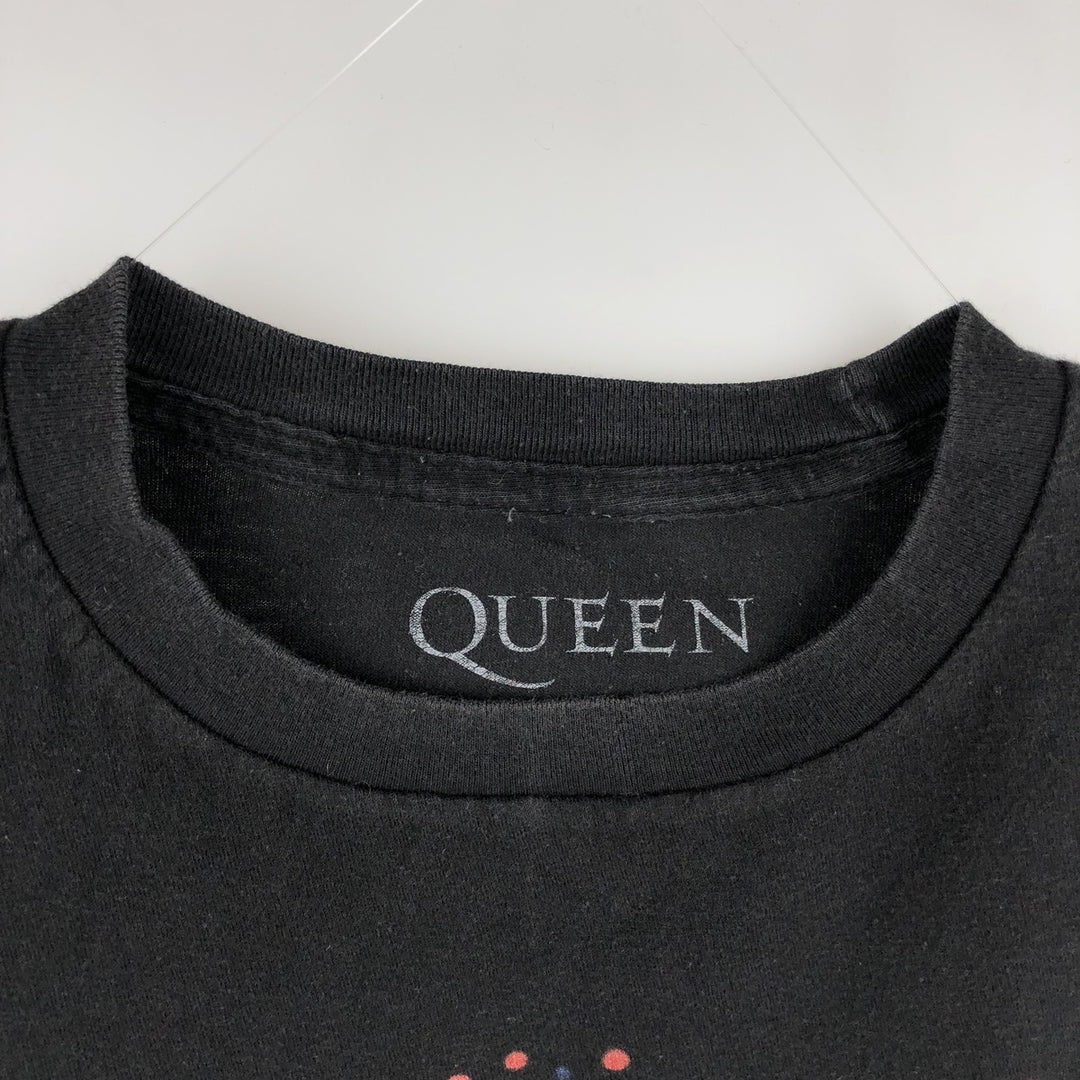 QUEEN Band T-shirt, Men's XL size cotton black type Vintage Second Hand