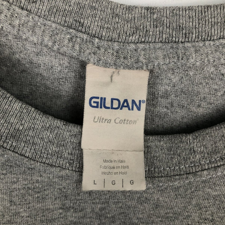 Gildan Aerosmith Band T-Shirt, Men's Size L cotton gray type Vintage Second Hand