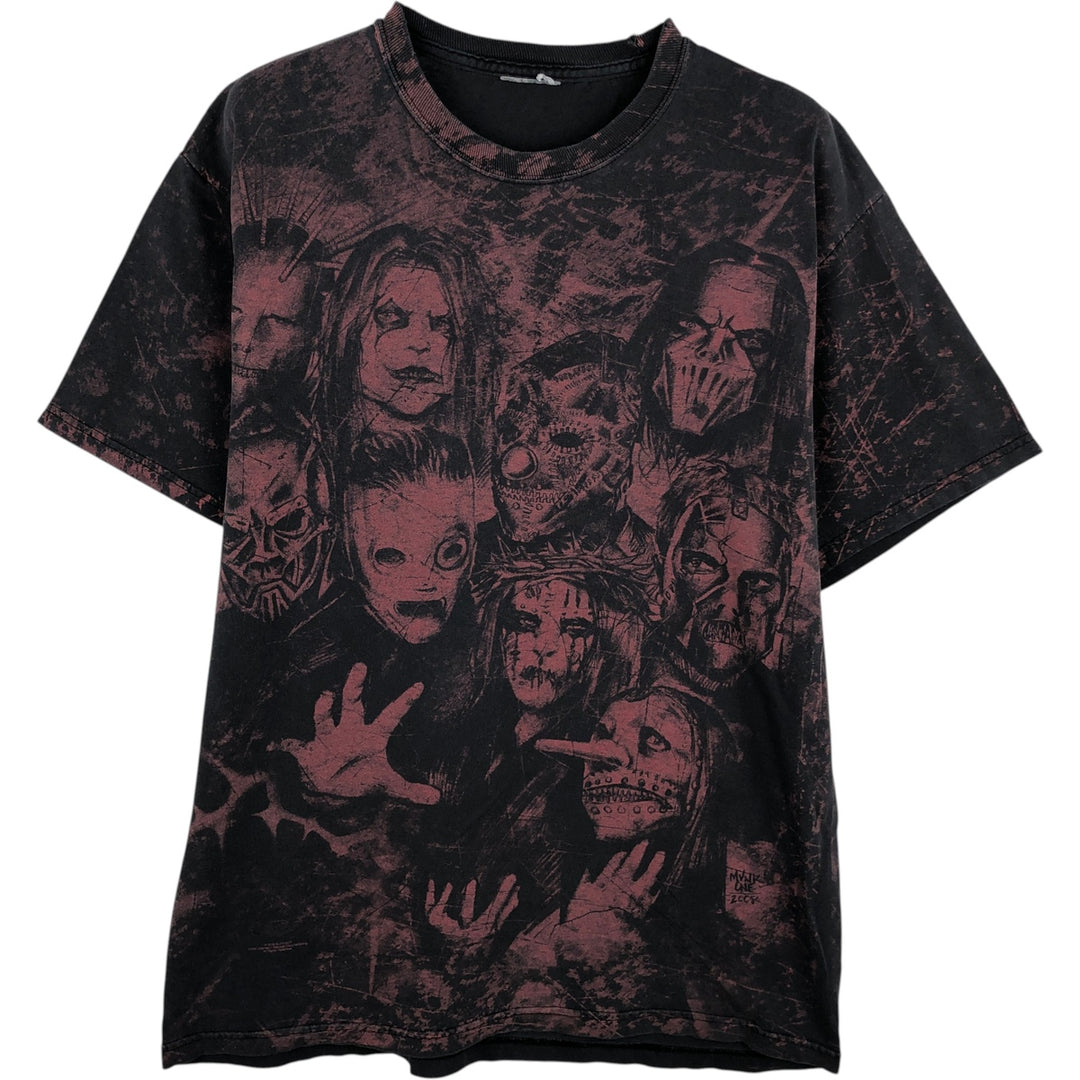 Slipknot All-Over Print Band T-Shirt, Men's Size XL unclear black type Vintage Second Hand