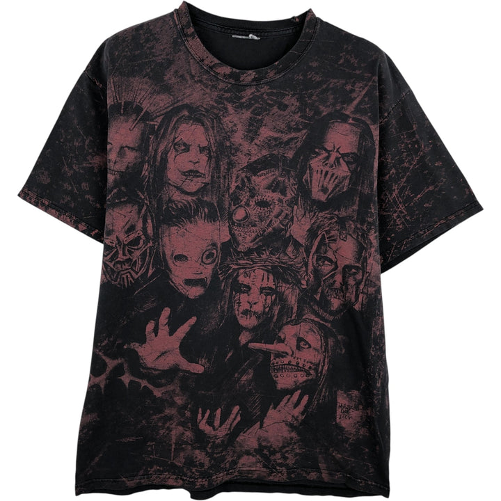 Slipknot All-Over Print Band T-Shirt, Men's Size XL unclear black type Vintage Second Hand