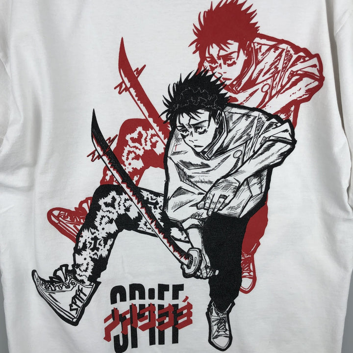 Jujutsu Kaisen Yuta Okkotsu Anime Character Print T-Shirt, Men's Size M cotton white type Vintage Second Hand