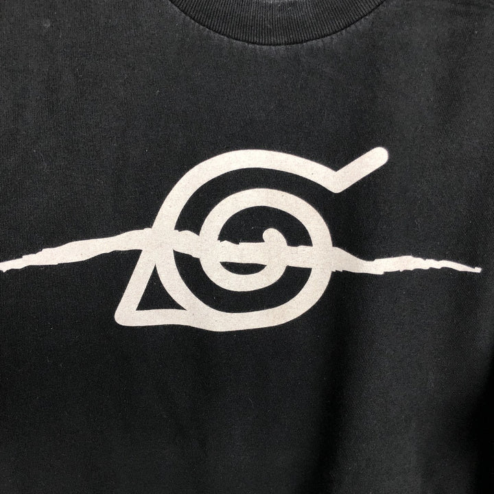NARUTO SHIPPUDEN Naruto Shippuden Anime Character Print T-Shirt, Men's, Size XL cotton black type Vintage Second Hand