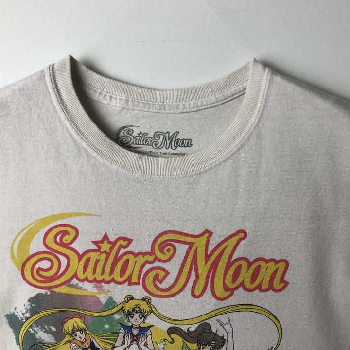 SAILOR MOON Sailor Moon Anime Character Print T-Shirt, Men's Size L cotton white type Vintage Second Hand