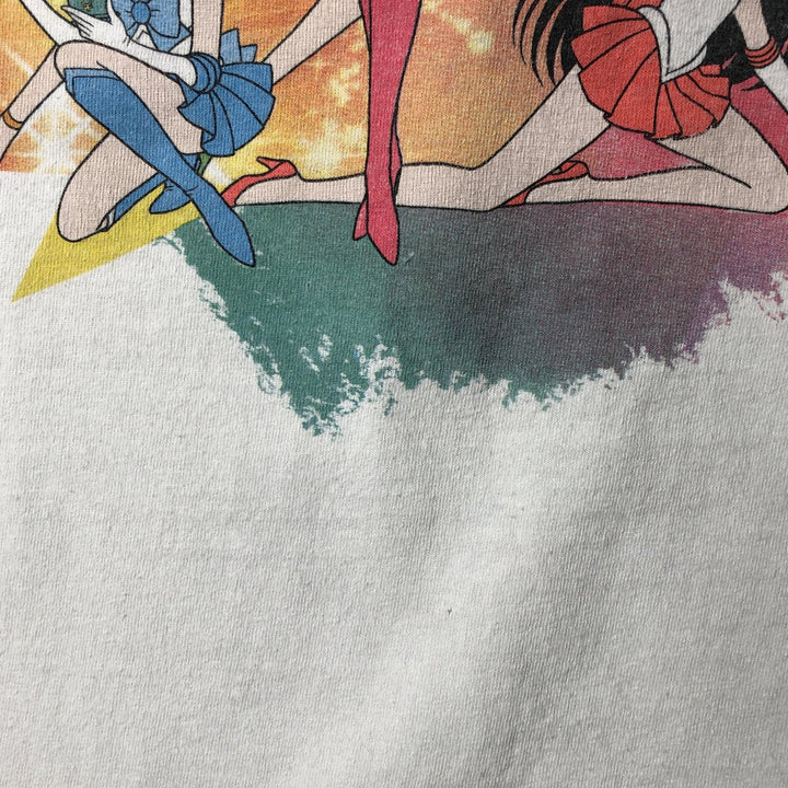 SAILOR MOON Sailor Moon Anime Character Print T-Shirt, Men's Size L cotton white type Vintage Second Hand