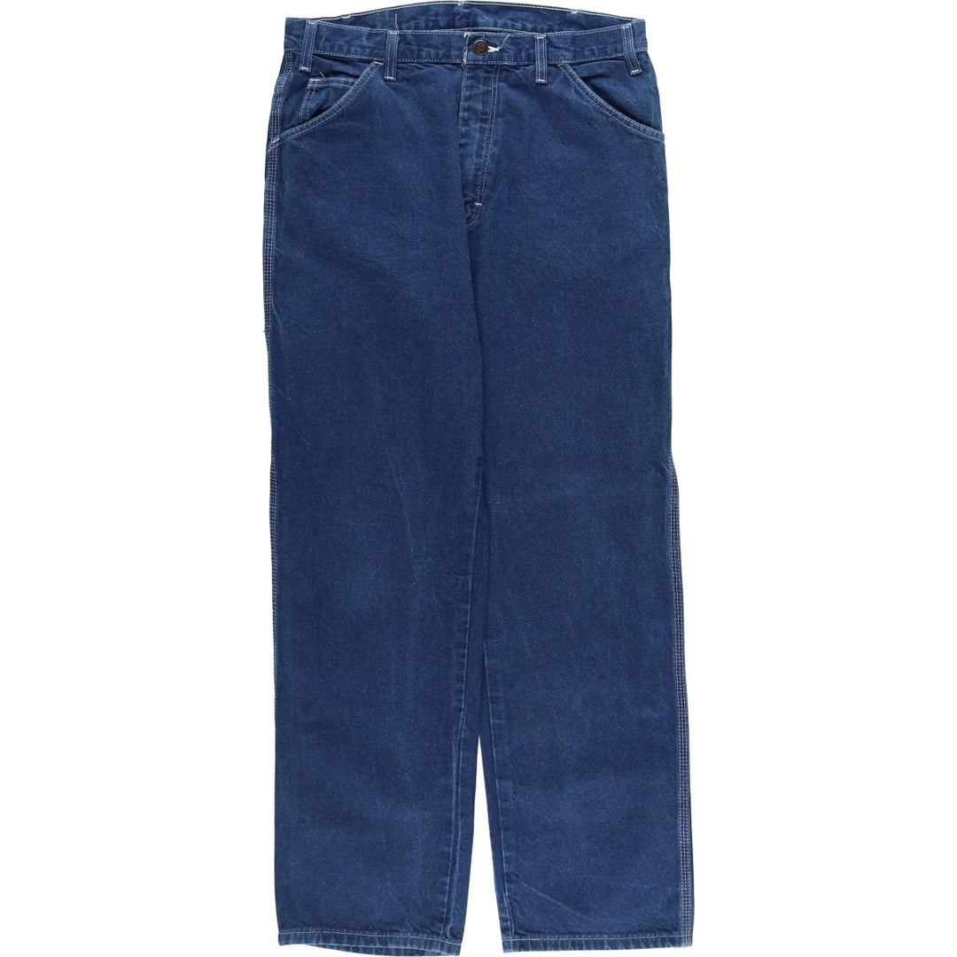 Dickies denim painter pants for men, equivalent to W33 unclear blue type Vintage Second Hand