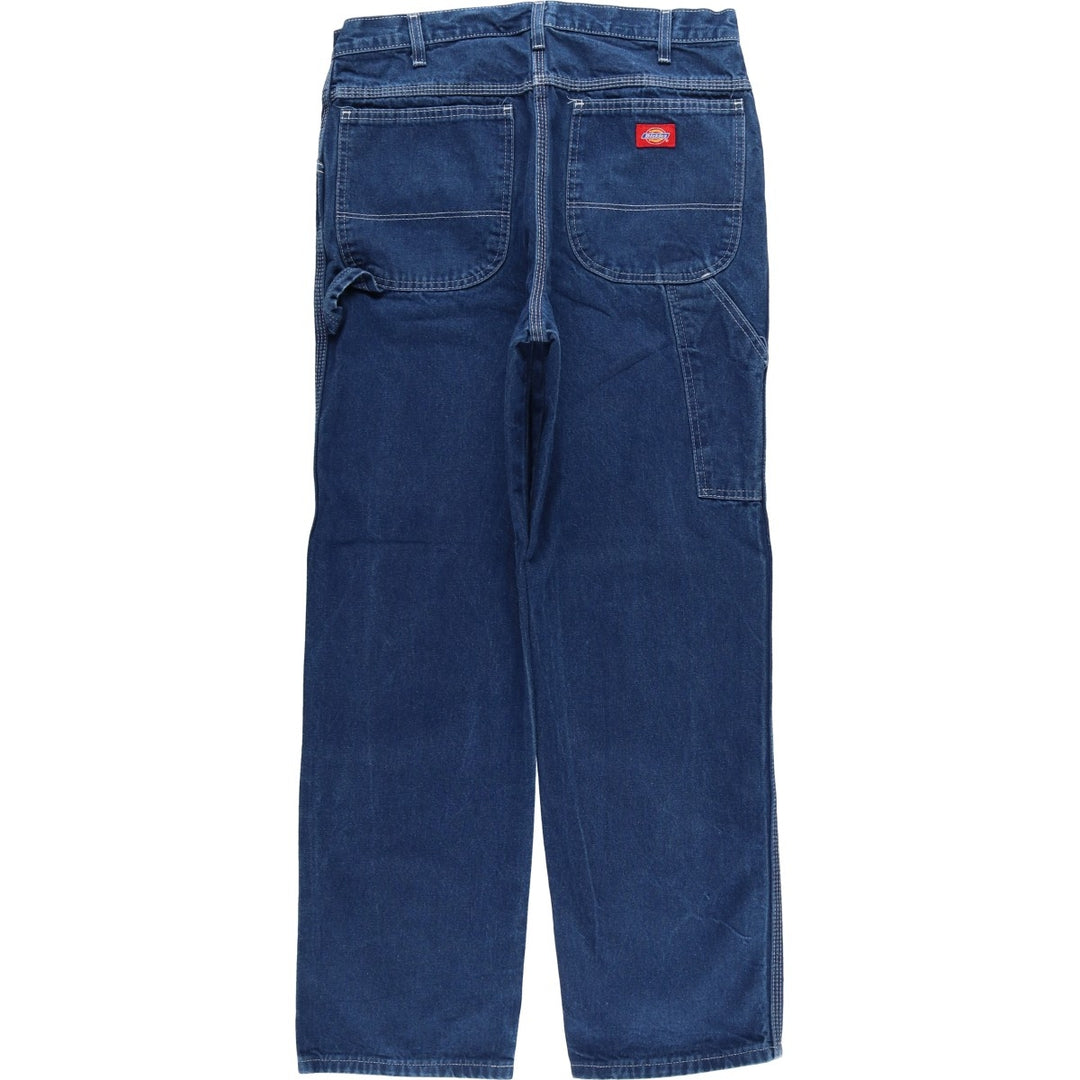 Dickies denim painter pants for men, equivalent to W33 unclear blue type Vintage Second Hand