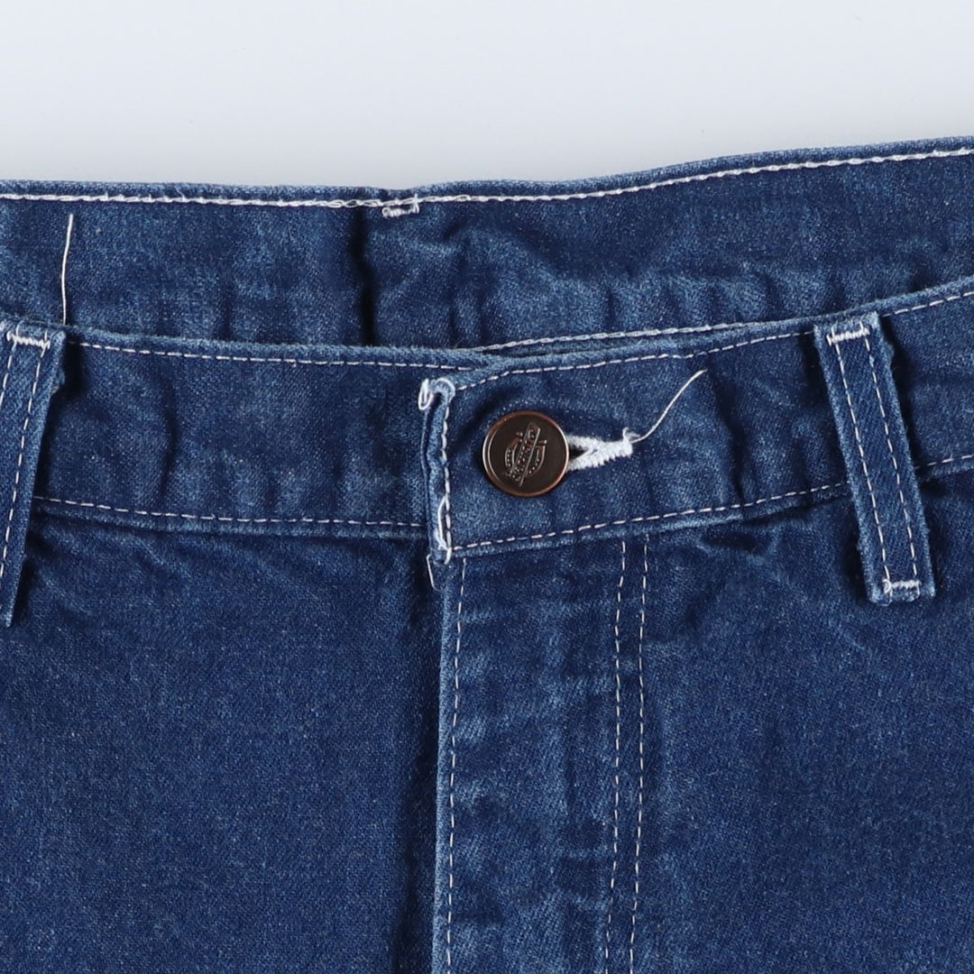 Dickies denim painter pants for men, equivalent to W33 unclear blue type Vintage Second Hand