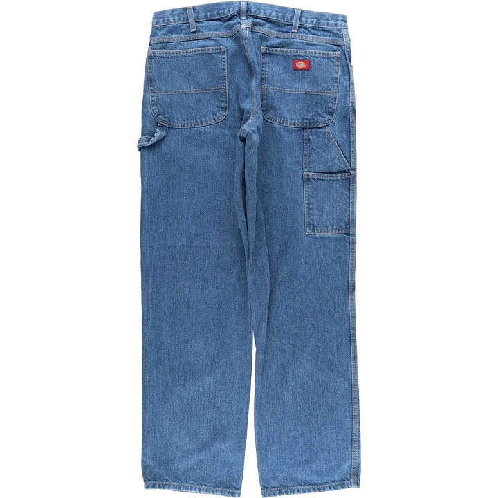 Dickies denim painter pants for men, equivalent to W37 unclear blue type Vintage Second Hand