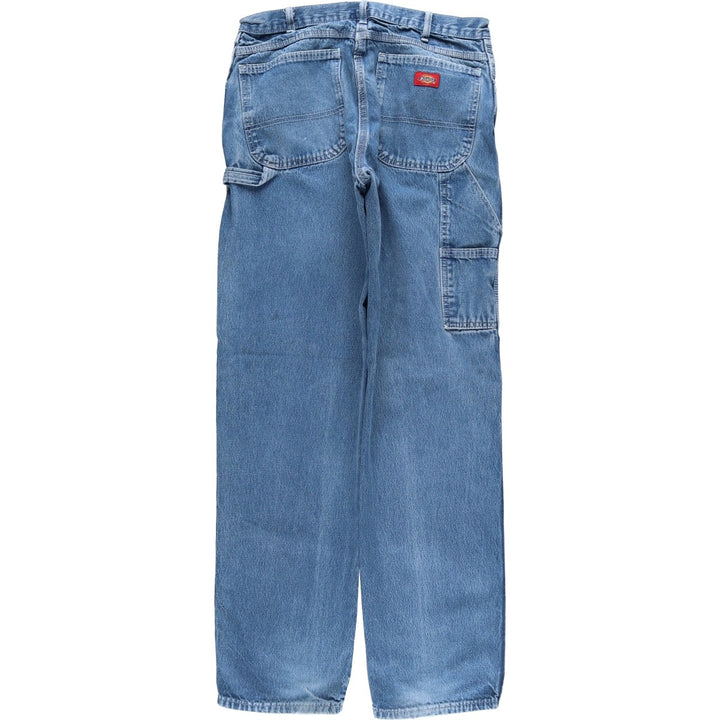 Dickies denim painter pants for men, equivalent to W33 cotton blue type Vintage Second Hand