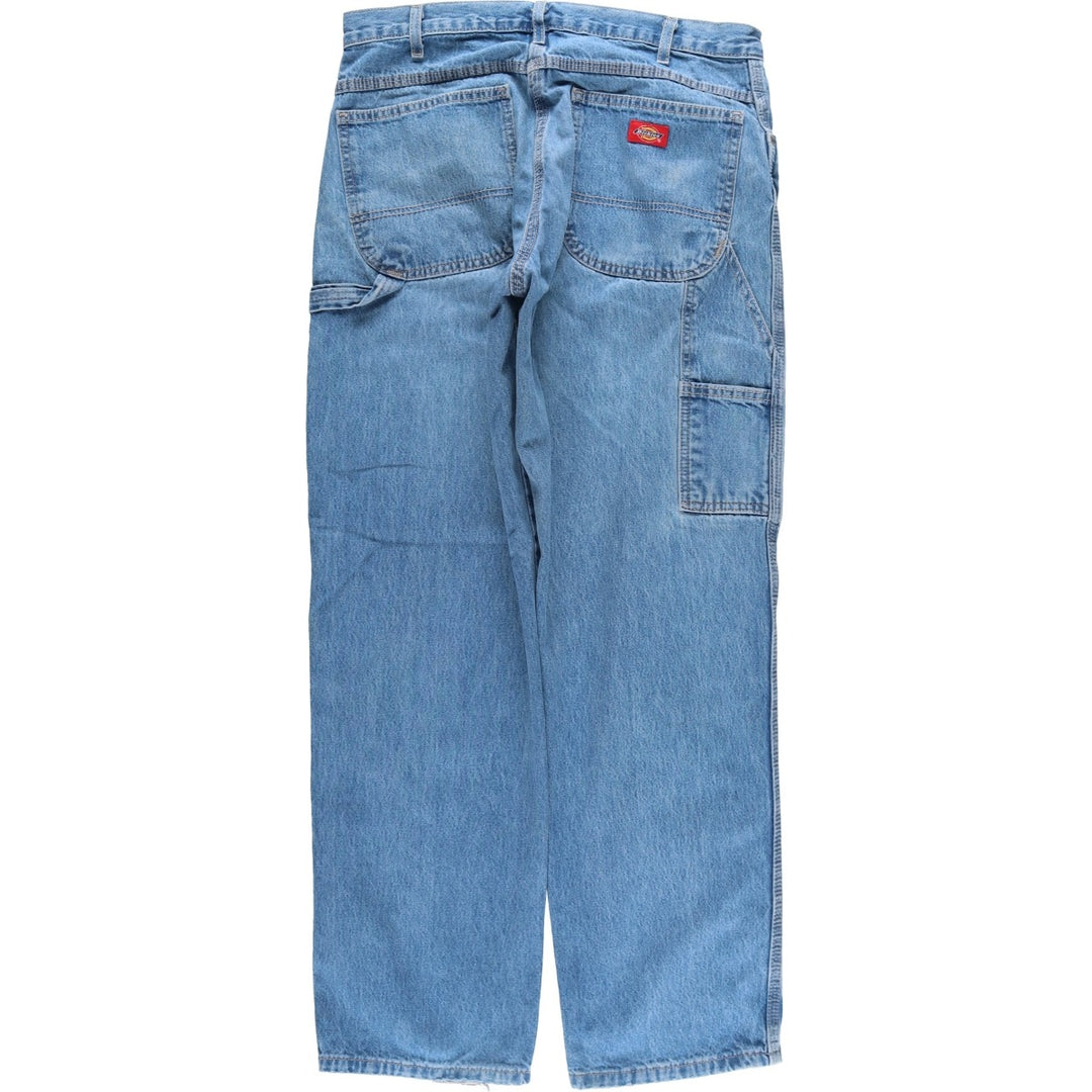 Dickies denim painter pants for men, equivalent to W33 cotton blue type Vintage Second Hand