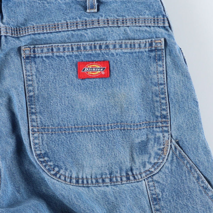 Dickies denim painter pants for men, equivalent to W33 cotton blue type Vintage Second Hand
