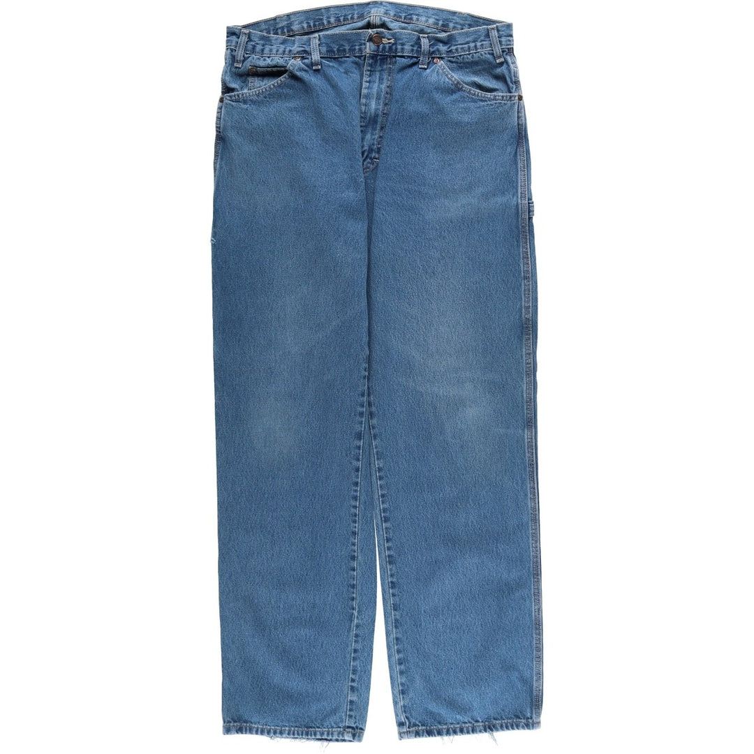 Dickies denim painter pants for men, equivalent to W37 cotton blue type Vintage Second Hand