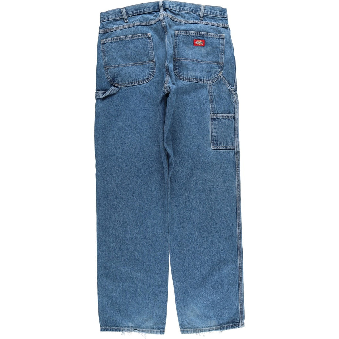 Dickies denim painter pants for men, equivalent to W37 cotton blue type Vintage Second Hand