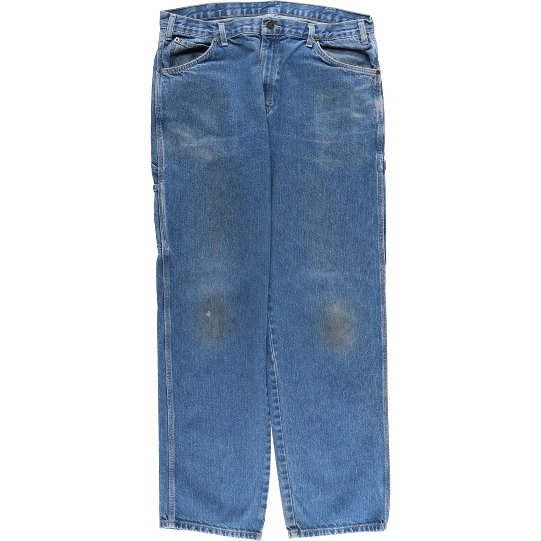 Dickies denim painter pants for men, equivalent to W37 cotton blue type Vintage Second Hand