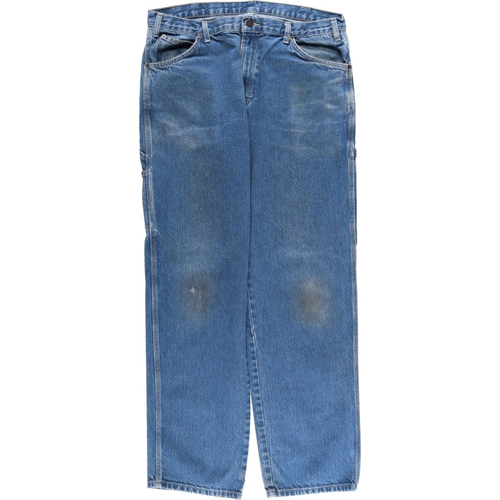 Dickies denim painter pants for men, equivalent to W37 cotton blue type Vintage Second Hand