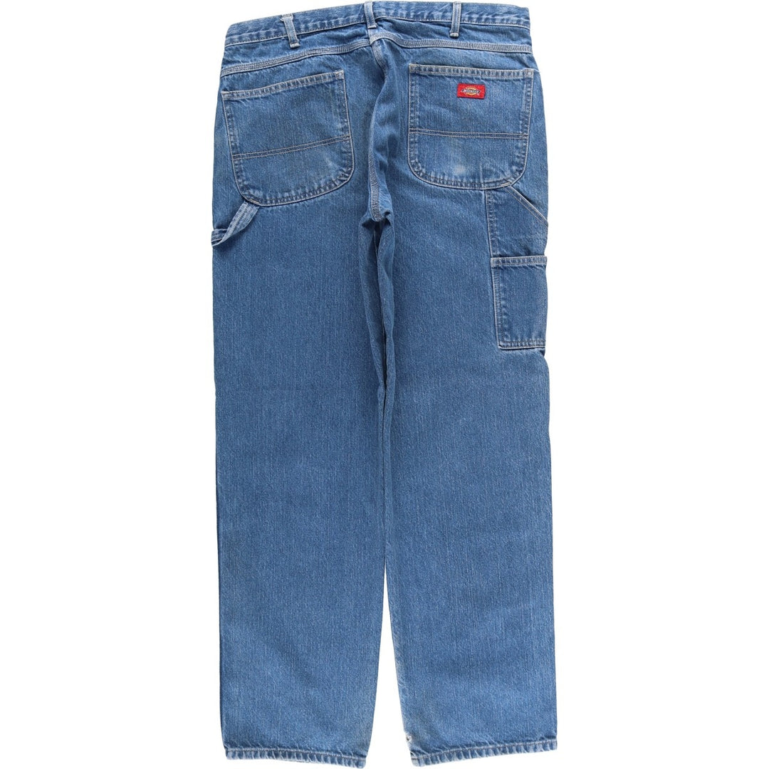 Dickies denim painter pants for men, equivalent to W37 cotton blue type Vintage Second Hand