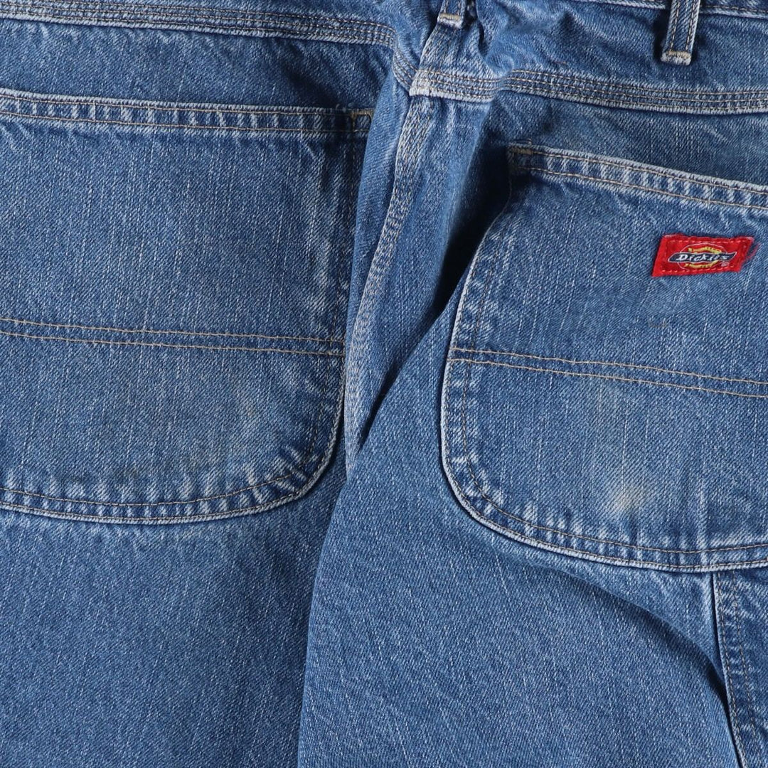 Dickies denim painter pants for men, equivalent to W37 cotton blue type Vintage Second Hand