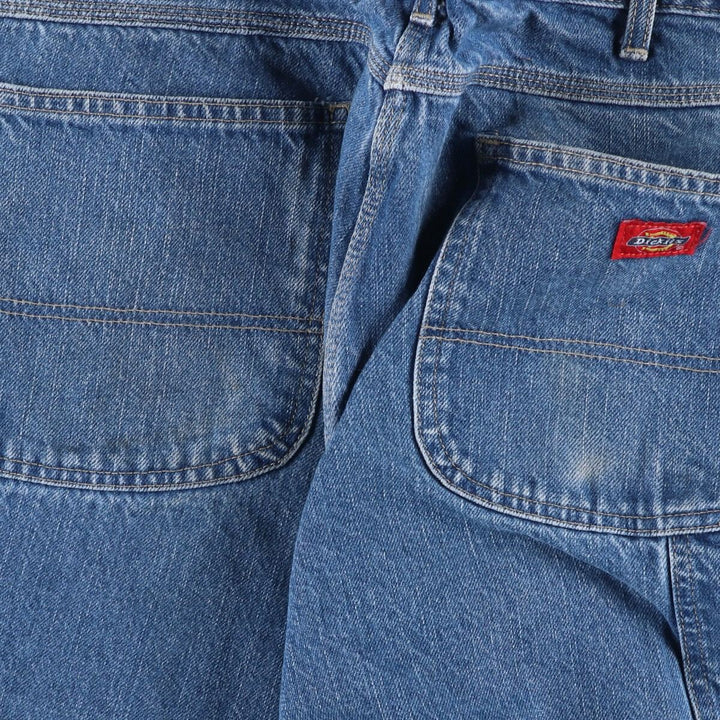Dickies denim painter pants for men, equivalent to W37 cotton blue type Vintage Second Hand