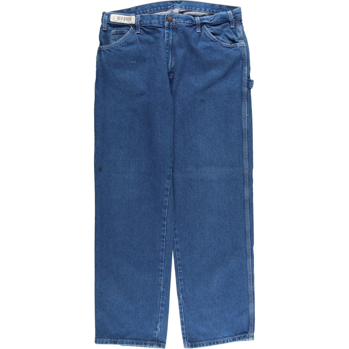 Dickies denim painter pants for men, equivalent to W35 cotton blue type Vintage Second Hand