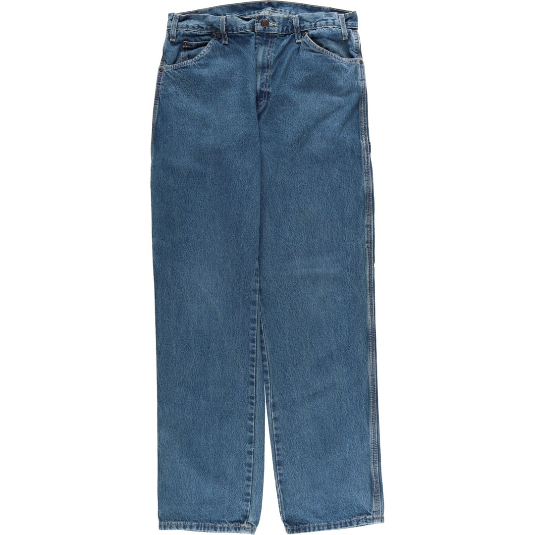 Dickies denim painter pants for men, equivalent to W33 cotton blue type Vintage Second Hand