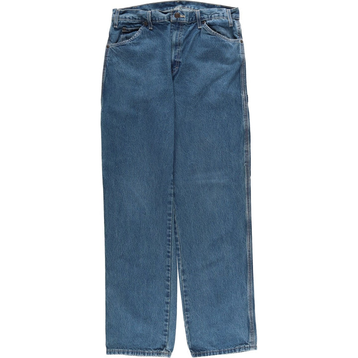 Dickies denim painter pants for men, equivalent to W33 cotton blue type Vintage Second Hand