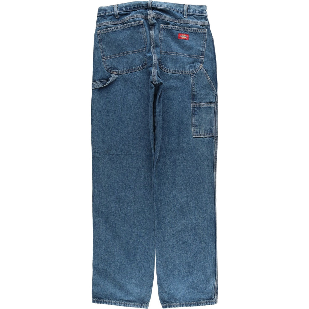 Dickies denim painter pants for men, equivalent to W33 cotton blue type Vintage Second Hand