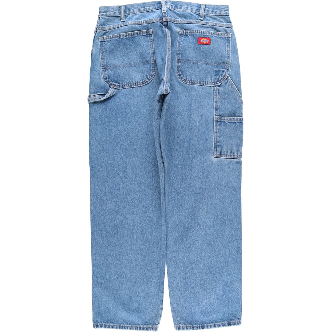 Dickies denim painter pants for men, equivalent to W34 cotton blue type Vintage Second Hand
