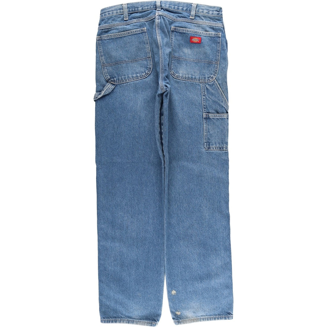 Dickies denim painter pants for men, equivalent to w36 unclear blue type Vintage Second Hand