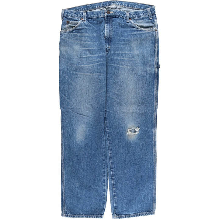 Dickies denim painter pants for men, equivalent to W39 unclear blue type Vintage Second Hand