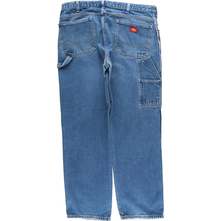 Dickies denim painter pants for men, equivalent to W39 unclear blue type Vintage Second Hand
