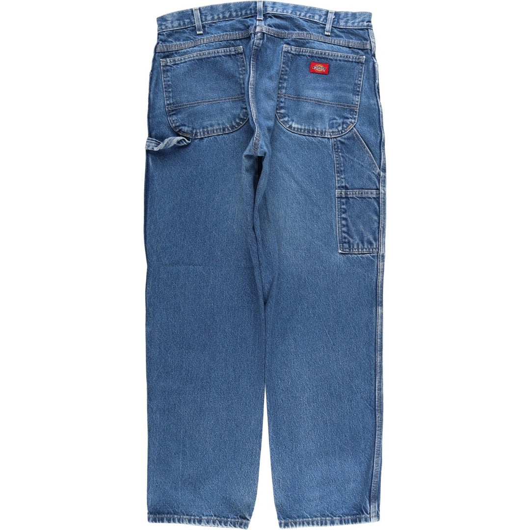 Dickies denim painter pants for men, equivalent to W37 cotton blue type Vintage Second Hand