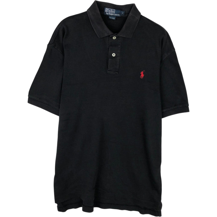 Ralph Lauren POLO by Ralph Lauren short sleeve polo shirt, size S for men cotton black type Vintage Second Hand