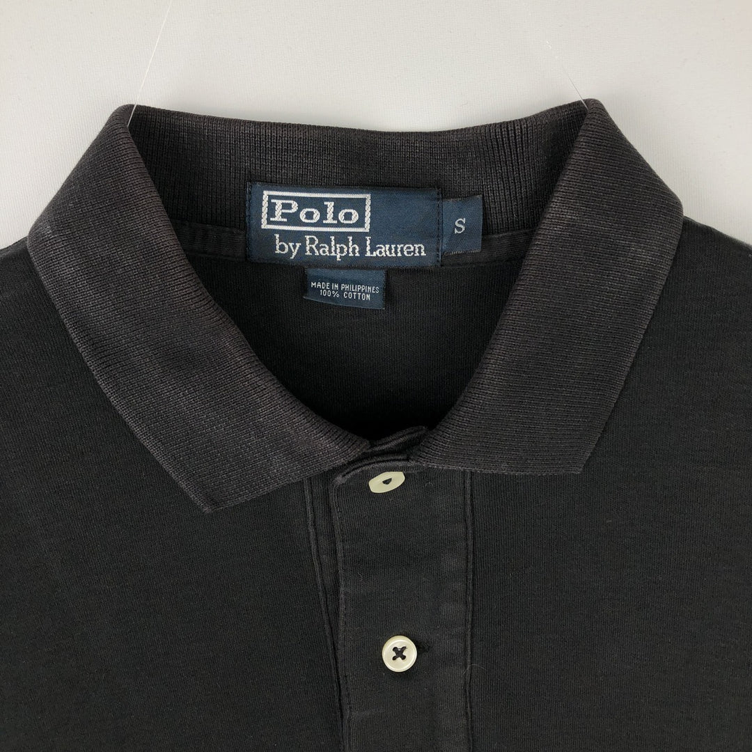 Ralph Lauren POLO by Ralph Lauren short sleeve polo shirt, size S for men cotton black type Vintage Second Hand