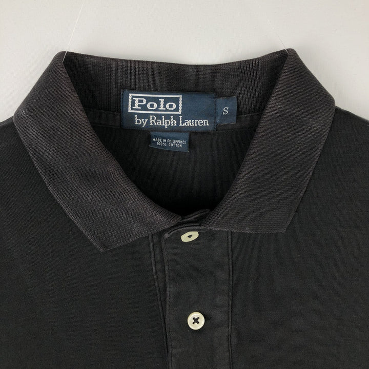 Ralph Lauren POLO by Ralph Lauren short sleeve polo shirt, size S for men cotton black type Vintage Second Hand