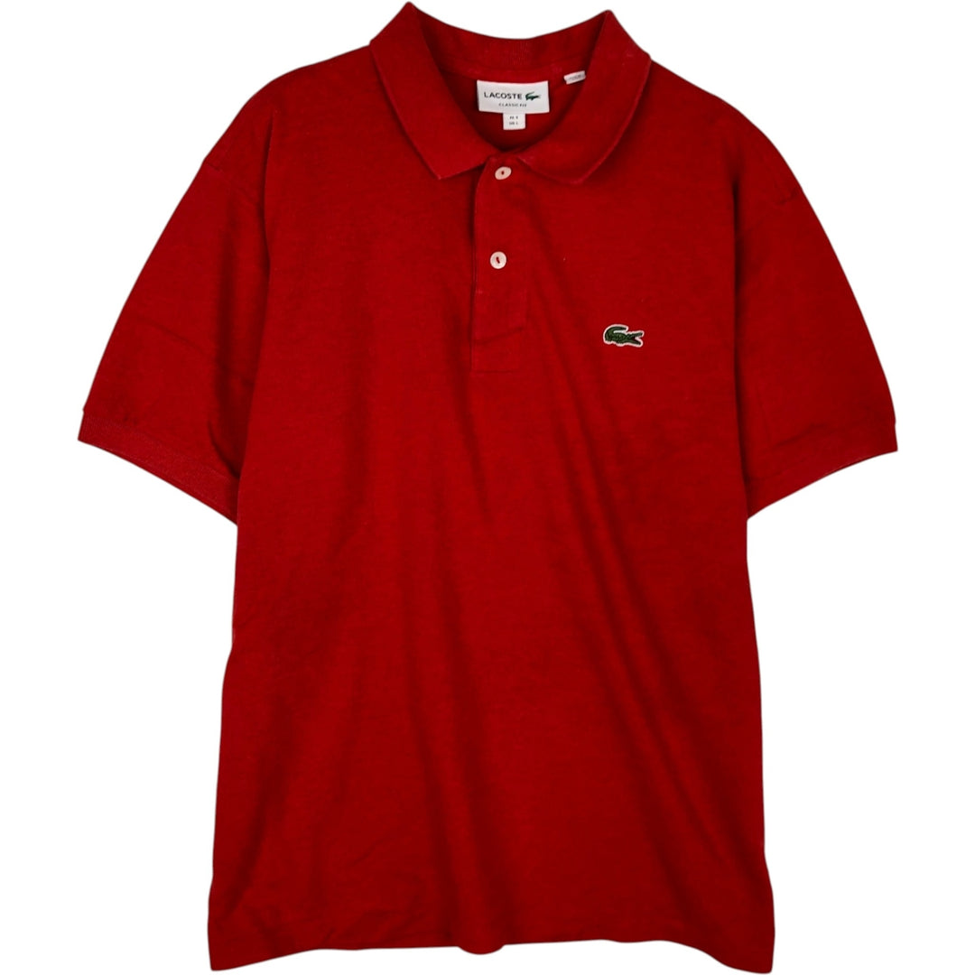 Lacoste Classic Fit short sleeve polo shirt size 5, men's size L cotton red type Vintage Second Hand