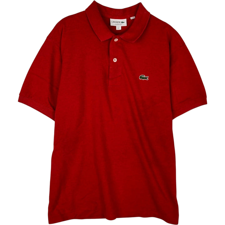 Lacoste Classic Fit short sleeve polo shirt size 5, men's size L cotton red type Vintage Second Hand