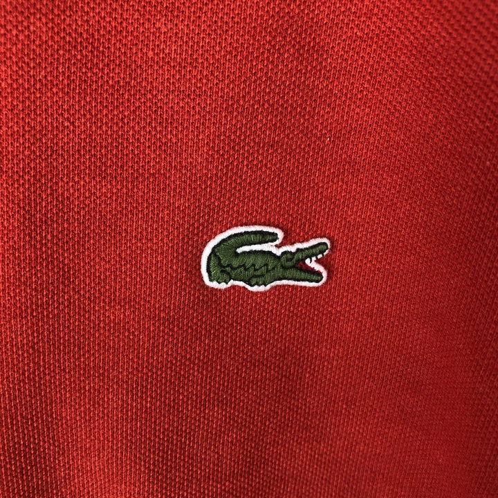 Lacoste Classic Fit short sleeve polo shirt size 5, men's size L cotton red type Vintage Second Hand